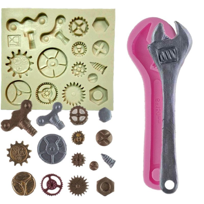 Stampo Silicone Per Ingranaggi Steampunk – Decorazioni Torte, Cioccolato, Fondente E Pasta Di Zucchero, Stampo Per Caramelle E Cupcake