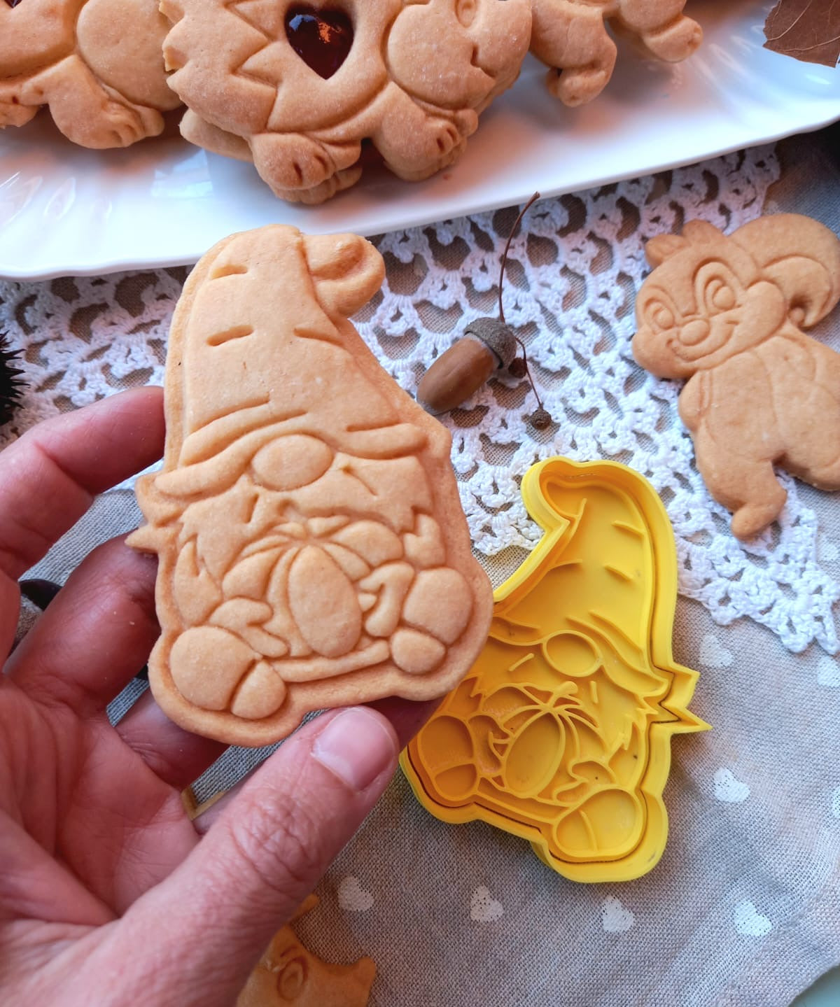 Stampo per biscotti a forma di Gnomo con zucca