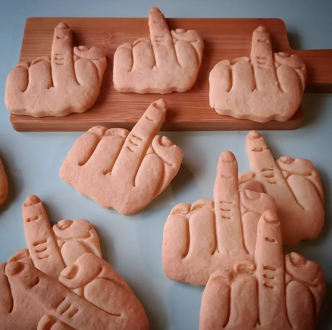 Stampo per biscotti a forma di dito medio