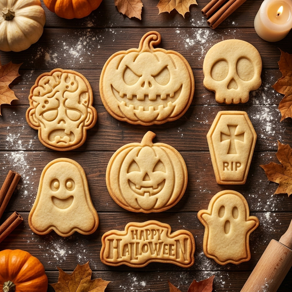 Formine per biscotti a tema Halloween - set Medium (8 pezzi)