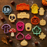 Formine per biscotti a tema Autunno & Halloween - combo pack 8 disegni
