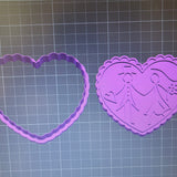 Stampo per biscotti a forma di Cuore Sposi capettato