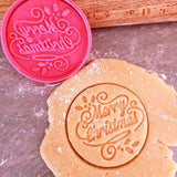 Stampo per biscotti a forma di Timbro merry Christmas + cornice
