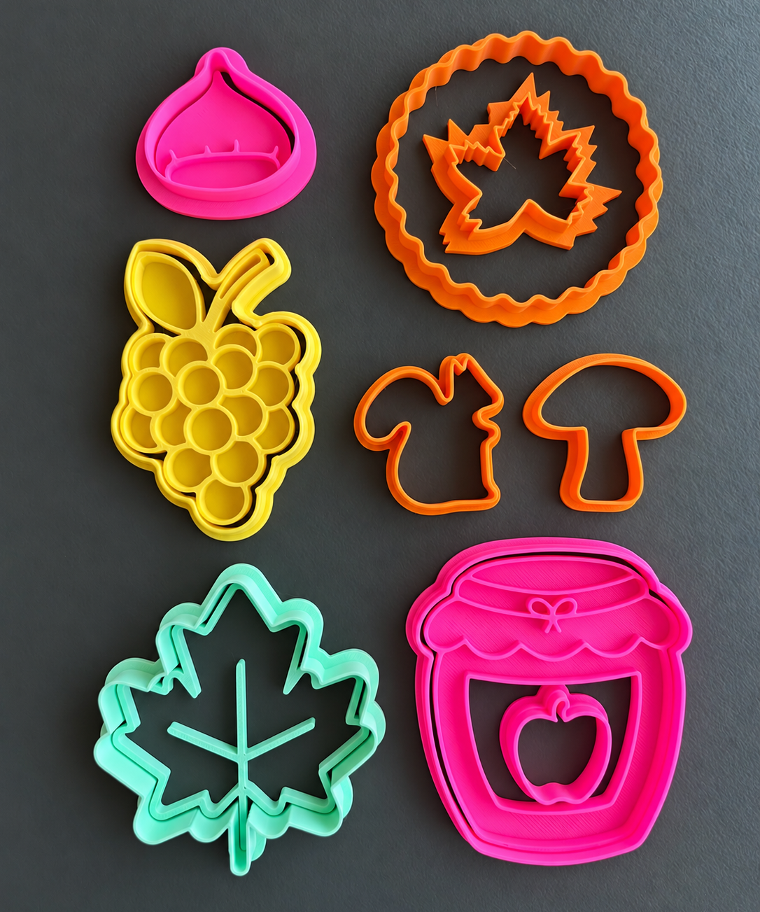 Stampini biscotti set autunno small 6 disegni