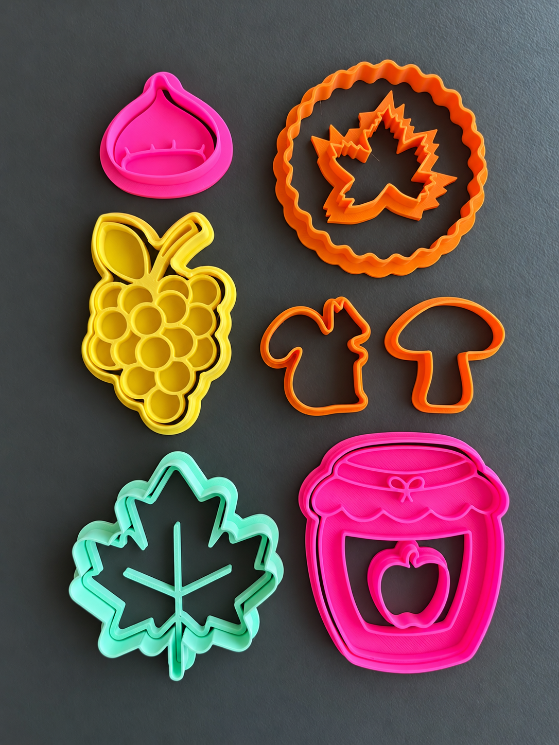 Stampini biscotti set autunno small 6 disegni