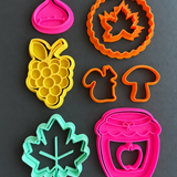 Stampini biscotti set autunno small 6 disegni
