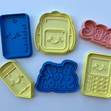 Set stampi per biscotti a tema Back to School (6 stampi)