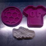 Stampo per biscotti a forma di Set Calcio (T-shirt-scarpa-pallone 6pz)