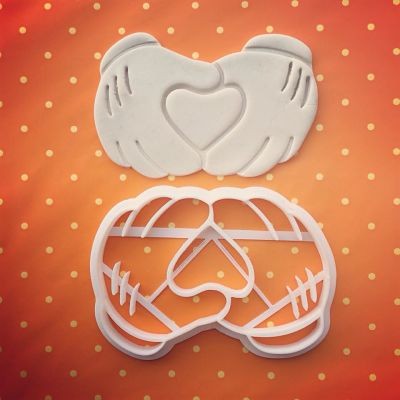 Stampo per biscotti a forma di Set Mani a cuore (2 pz)