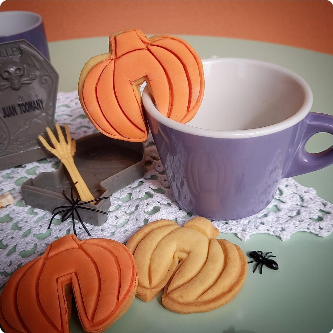 Stampo per biscotti a forma di Zucca di Halloween da tazza (2 pz)