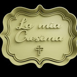 Stampo per biscotti a forma di La mia cresima + cornice